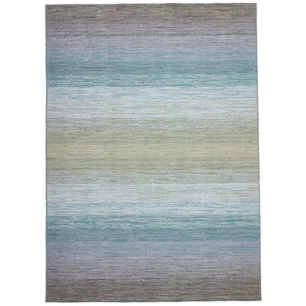 Panorama Kelim Modern Wool Rug HLD181012 in Grey Blue